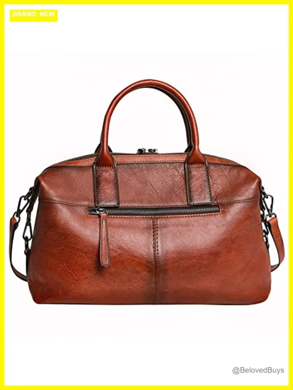 Vegetable tanned leather satchel bag shoulder tote